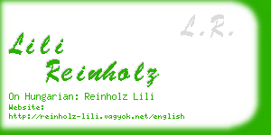 lili reinholz business card